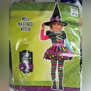 Miss Matched Witch Kids Costume